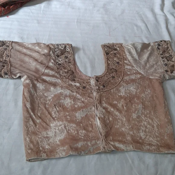 Zardosi work Valvet blouse - Picture 7 of 7